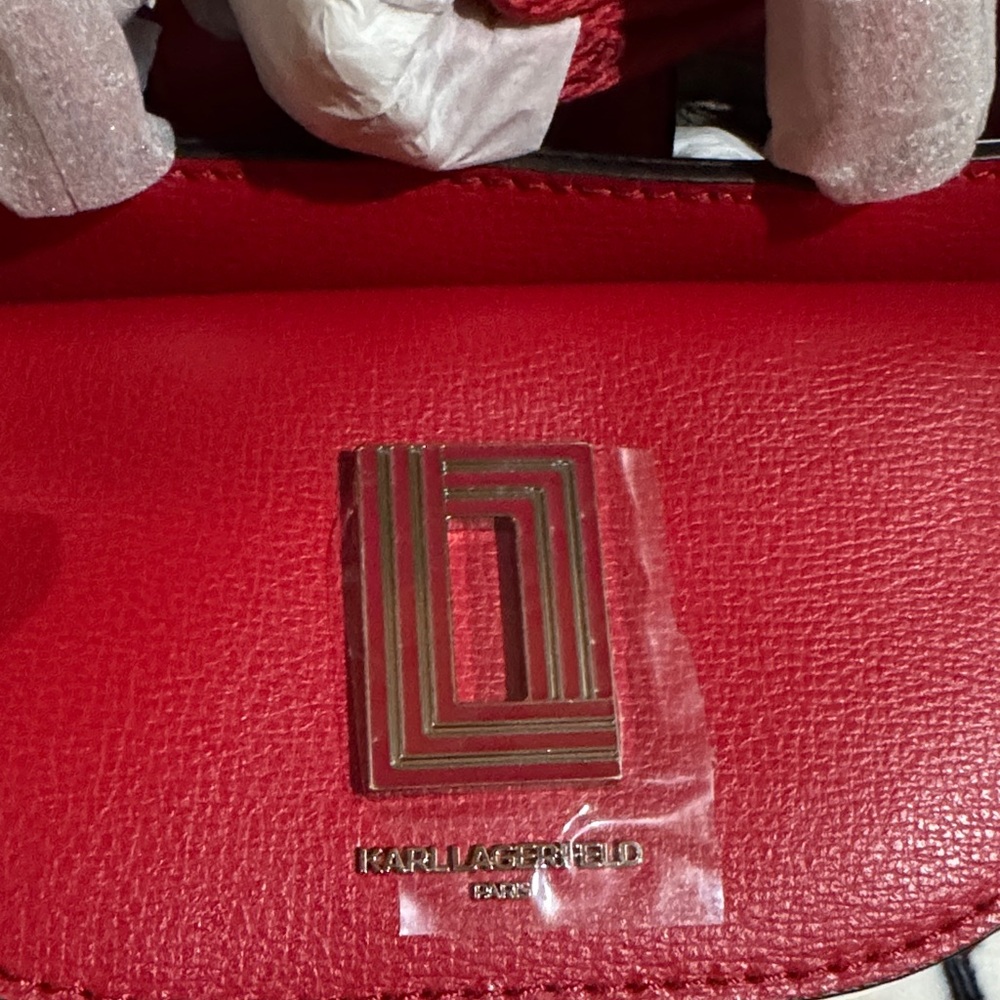 NWT Karl Lagerfeld Bold Simone Crimson Crossbody Bag - Picture 8 of 13